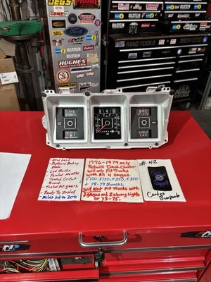 #412 1976 1977 1978 1979 восстановленная приборная панель f100 f150 250 f350 78/79 bronco - Изображение 1 из 4