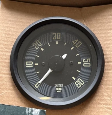 Volkswagen Tacômetro 80mm Tacho RPM calibre VW Beetle Bug 1968-1979 12v Smiths  - Imagem 1 de 3