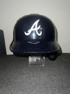 Atlanta Braves Rawlings All Navy Mach Pro Baseball Batting Helmet 3D Logo - Picture 1 of 4