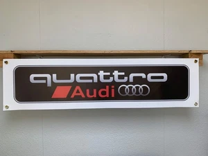Audi Quattro Auto Banner Garage Werkstatt Höhle Wand Display - Bild 1 von 4