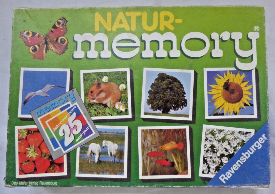 NATUR-Memory Ravensburger  1986 25 Jahre | Familienspiel Kinderspiel RAR - Bild 1 von 4