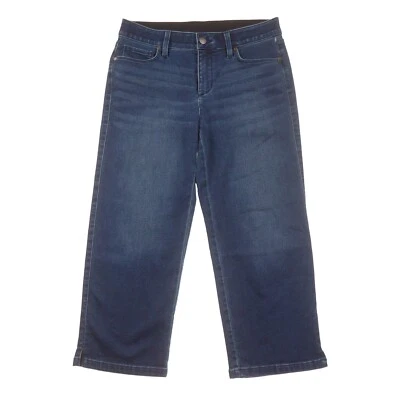Soma Cropped Blue Jeans Womens Medium Elastic Waist - Image 1 of 4