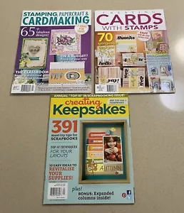 3 x Cardmaking Stamping & Paper Craft Magazines Creating Keepsakes Oct Sept 2012 - Picture 1 of 2