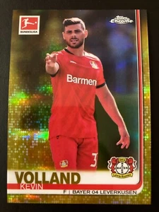 2019-20 Topps Chrome Bundesliga Gold Refractor 33 Kevin Volland ed/50 LEVERKUSEN - Bild 1 von 2