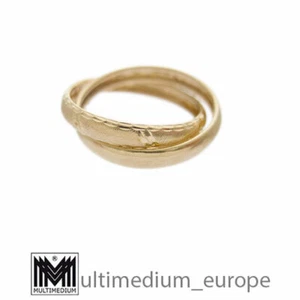585 Gelbgold Doppelring Zweierring 14ct yellow gold ring - Picture 1 of 2