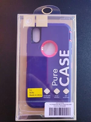 Funda Pure Diseñada por Hoce para iPhone X o Xs Nueva Púrpura y Rosa Foto 1 de 4