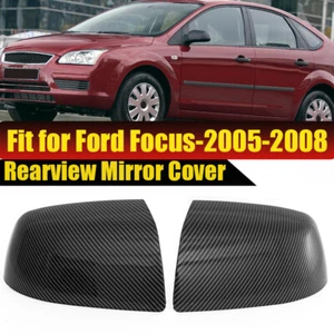 Carbon Style Wing Mirror Cover Cap Replacement For Ford Focus 2005-2008 2006 . - Picture 1 of 11