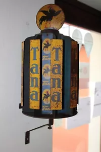 Aussteller Schild TANA glänzend Schuhe 50er Jahre komplett Epoche Blech Siebdruck - Bild 1 von 12