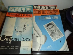vintage original sheet music bundle 1930's/40's assorted songs vera lynn - Picture 1 of 5