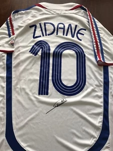 Zinedine Zidane Signed France World Cup 2006 White Jersey Beckett COA - Picture 1 of 9