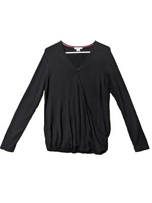 SUMMER & SAGE Top SMALL(4-6)   Maternity Viscose Women Knit Solid Black Casual  - Image 1 of 4