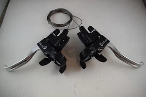 SHIMANO DEORE LX ST - M567 Shifter Brake Lever Set combo 3 x 8 speed black NOS - Picture 1 of 10