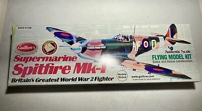 GUILLOW'S Supermarine SPITFIRE MK-1 Flying Model Kit #504 READ Condition - Image 1 of 4