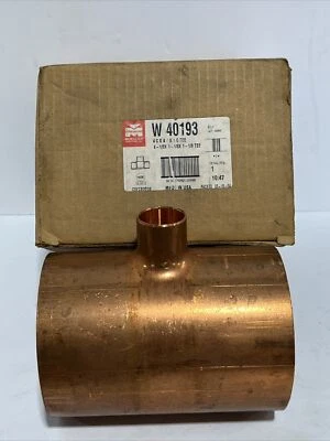 Mueller W40193 Streamline WT-600 Copper Reducing Tee 4"C x 4"C x 1”C TEE - Image 1 of 4