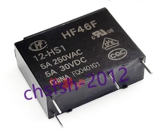 1 pcs New IN BOX HF Hongfa Relay HF46F-12-HS1(5A12VDC)4 feet - Picture 1 of 3