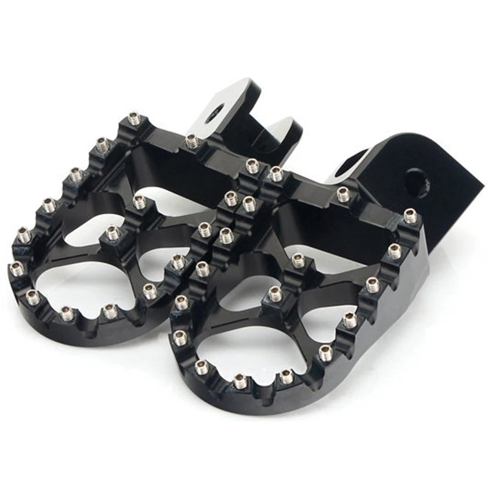 YAMAHA YZ 250 1999 > 2016 PEGADAS ACCOSSATO EXTRA LARGAS PRETO ERGAL OFFROAD - Imagem 1 de 3