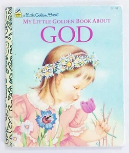 Vintage 1975 My Little Golden Book About God Hardback Jane Watson Eloise Wilkin - Picture 1 of 3