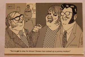 Serious Sacclamata Postcard Mutton Vintage 80s - Picture 1 of 1