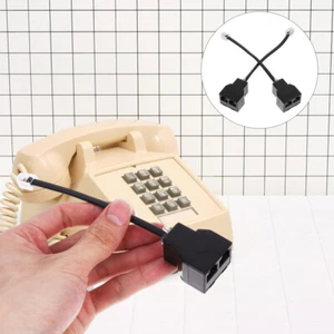 2 szt. Adapter linii telefonicznej Podróżny adapter przewodu Splitter do kabla telefonicznego - Zdjęcie 1 z 12