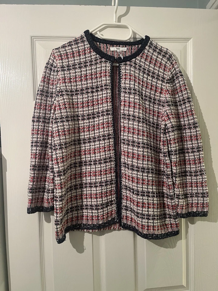 Brax Mujer Cárdigan Abierto, Talla 16 Cuello Redondo Suave Sensación Elegante Foto 1 de 4