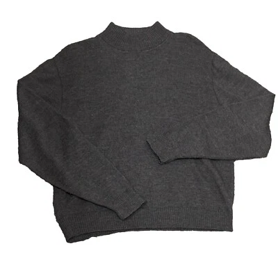 Pendleton Mockneck Sweater 100% Virgin Wool Womens Sz L Gray Outdoor See Details - Image 1 of 4