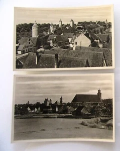Postkarten Lot 2 x DINKELSBÜHL Stadt Panorama-Ansichten old Postcards ~1930/1940 - Picture 1 of 2