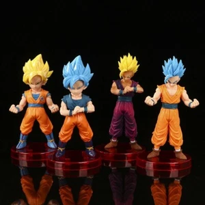 4pcs/Set Anime Dragon Ball Z Son Goku Vegeta Action Mini Figure Super Saiyan - Picture 1 of 5