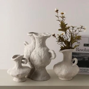 Nordic Ceramic Flower Pot, White Vases, Hydroponics Table and Bathroom Decor - Picture 1 of 31