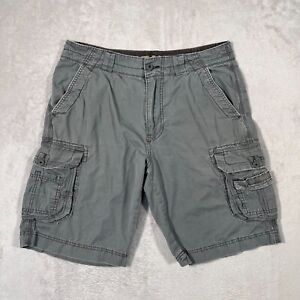 Union Bay Cargo Shorts Mens Size 34 Waist Gray Pockets Utility Cotton Canvas 90s