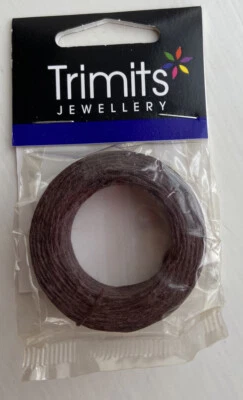 Waxed Linen Sewing Thread Trimits Jewellery 22m Reel, Brown. - Image 1 of 2