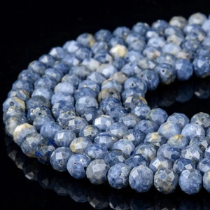 5MM Natural Blue Coral Gemstone Grd AA Micro Faceted Round 15 inch(80018225-P97) - Picture 1 of 3