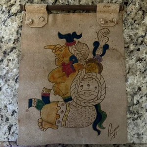 Vintage Wandteppich Maya Frau Symbol der Fruchtbarkeit von Rolando - Bild 1 von 6