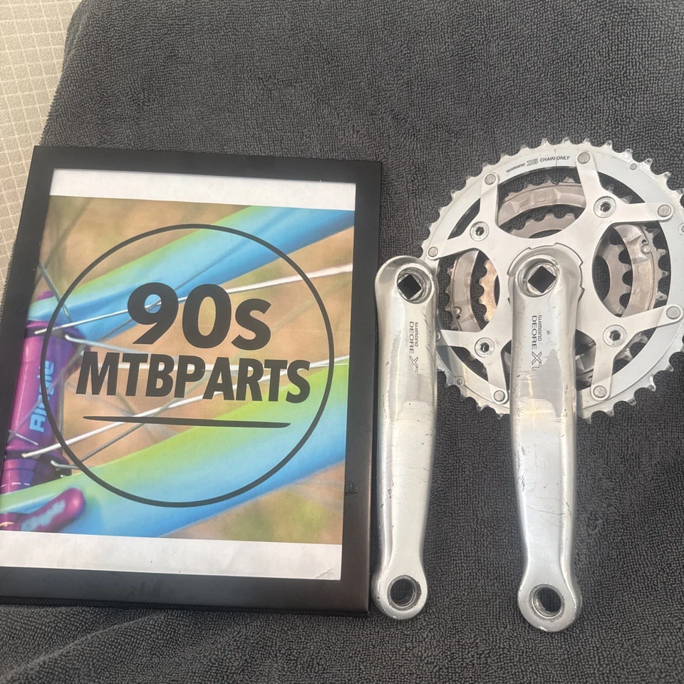 Juego de bielas Shimano XT FC-M739 175 mm 44/32/22 MTB vintage años 90 8 velocidades Foto 1 de 4