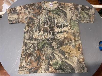 Vintage Advantage Timber Sportex Deer Camo T-Shirt Adult Large USA NOTE…#795 - Image 1 of 4