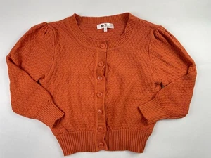 Suéter para mujer Ye Mak XL otoño naranja recortado tejido cárdigan - Imagen 1 de 3