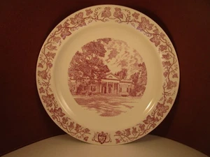 Piatto di trasferimento vintage Wedgwood Etruria Barlaston Monticello Thomas Jefferson - Foto 1 di 8