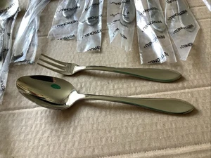 Fabulous RETRONEU Desert Spoon & Fork Set. 6 Pairs   New  - Picture 1 of 3