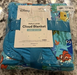 NIB Little Sleepies Nemo’s Reef Large Cloud Blanket - Picture 1 of 3
