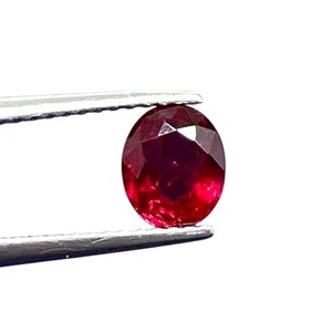 VVS 1 Cts Certified Natural Ruby Mozambique Just Heat Pigeon Blood Red Gemstone - Picture 1 of 12