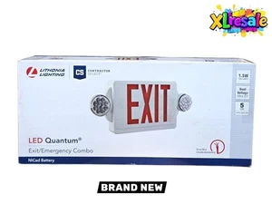 Lithonia Lighting LHQM LED Exit Emergency Combo weiß/rot 120/277V Batterie - Bild 1 von 10