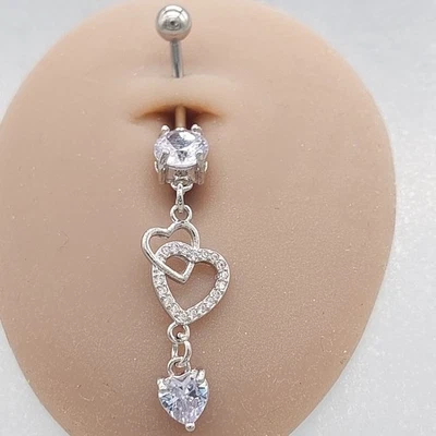 Belly Bars Button Ring Crystal Navel Piercing Body Bar Jewellery Barbell Gift — 第 1/4 张图片