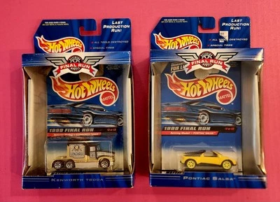LOTE DE 2 HOT WHEELS 1999 SERIE FINAL #3 KENWORTH #7 SALSA NUEVO JUEGO EN CAJA  Foto 1 de 4