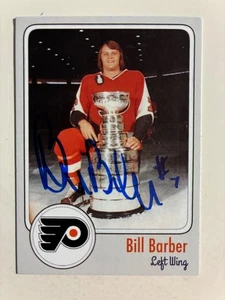 BILL BARBER Autogramm PHILADELPHIA FLYERS Hockey NHL HOF Custom Karte signed - Bild 1 von 2