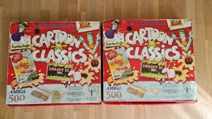 2 x Commodore Amiga 500 Plus Cartoon Classics Empty Box Only (tylko oryginalne opakowanie) - Zdjęcie 1 z 21