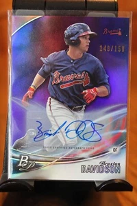 Braxton Davidson 2016 Bowman Platinum Perspects púrpura automático #tpa-bd 148/150 - Imagen 1 de 2