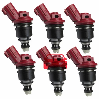 6 inyectores de combustible 16600-96E01 aptos para Nissan Máxima 1992-99 Infiniti I30 1996-99 Foto 1 de 4