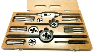 NUEVO JUEGO DE GRIFOS Y TROQUELES BSF 1/4" A 1/2" EN CAJA JUEGO DE 24 PIEZAS - ESTÁNDAR BRITÁNICO FINO SMUG - Imagen 1 de 5