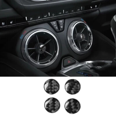 4 molduras de salida de ventilación de aire de fibra de carbono para Chevrolet Camaro 2017-22 accesorios de automóvil Foto 1 de 4