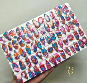 Top Qualität Auster Türkis Edelstein Lot Mix Form Kupfer Türkis Cabs Lot - Bild 1 von 4