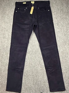 VTG J Crew Pants Mens 32x34 Blue Corduroy 484 Slim Skinny Stretch Preppy NWT - Picture 1 of 11